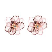 Yarn Flower Crystal Fashion Earrings main image 6