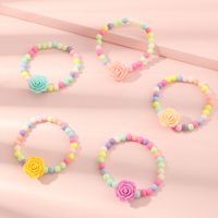 Bonbons De Dessin Animé Mignon Fleurs Colorées Perles Bracelets Pour Enfants main image 3