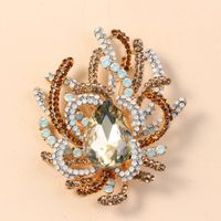Fashion  Creative Exaggerated Crystal Diamond Brooch sku image 14