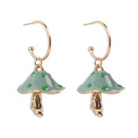 Hot Sale Creative Dream Cute Small Mushroom Drip Earrings Colorful Drip Mushroom Earrings Wholesale Nihaojewelry sku image 2