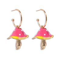 Hot Sale Creative Dream Cute Small Mushroom Drip Earrings Colorful Drip Mushroom Earrings Wholesale Nihaojewelry sku image 4