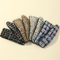 Korea Simple Fabric Plaid Hairpin main image 1