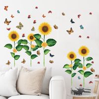 New Wall Butterfly Sunflower Skirting Living Room Bedroom Kindergarten Layout Wall Stickers main image 6
