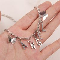 European And American Personalized Metal Butterfly Angel Letter Necklace Creative Fashion Punk Exaggerated Pendant Jewelry main image 3
