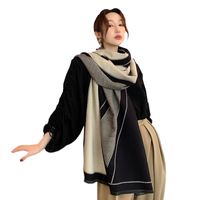 Trendy All-match Cashmere Shawl Dual-use Long Thick Warm Scarf main image 6