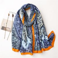 Printed Silk Linen Scarf main image 2