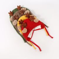 Autumn And Winter Children's Cute Antlers Knitted Hat main image 4