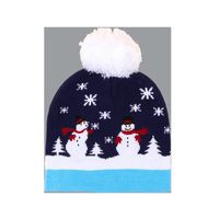 Woolen Ball Christmas Snowman Knitted Hat main image 6