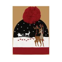 عيد الميلاد غزال قبعة صوفية أنثى كرة فراء النسخة الكورية من قبعات محبوكة أنيقة ومتورية دافئة ، قبعات باردة في الخريف والشتاء main image 6