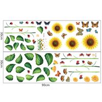 New Wall Butterfly Sunflower Skirting Living Room Bedroom Kindergarten Layout Wall Stickers sku image 1