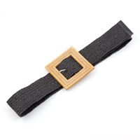 New Pp Straw Woven  Round Buckles Fashion Casual Decoration All-match Trousers Elastic Belt sku image 9
