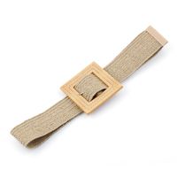 New Pp Straw Woven  Round Buckles Fashion Casual Decoration All-match Trousers Elastic Belt sku image 11