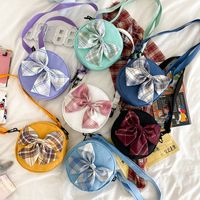 Cute Bow Canvas Vintage Lattice Bag sku image 5