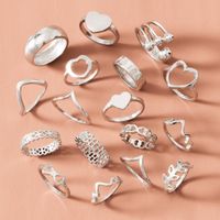 Fashion Love Leaf Ring 17-piece Set main image 3