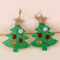 Christmas Tree Hat Snowman Elk Acrylic Earrings main image 3