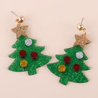 Christmas Tree Hat Snowman Elk Acrylic Earrings main image 4