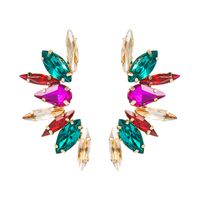 Fashion Colorful Rhinestone Flower Earrings main image 2