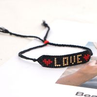 Pulsera De Cuentas Hecha A Mano Exótica Bohemia Con Letra Love main image 2