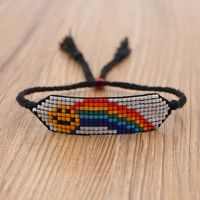 Woven Smiley Rainbow Bohemian Beaded Bracelet main image 5
