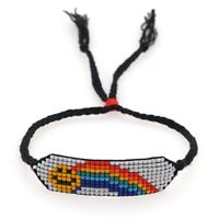 Woven Smiley Rainbow Bohemian Beaded Bracelet main image 6