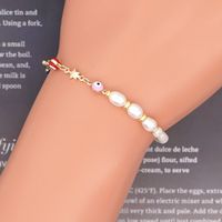 Retro Ethnic Style Color Eye Beads Simple Baroque Natural Freshwater Pearl Bracelet main image 4