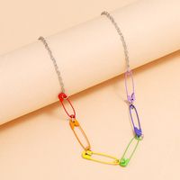 Fashion Personality  Colorful Color Pin Pin Necklace main image 3