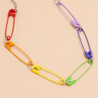 Fashion Personality  Colorful Color Pin Pin Necklace main image 4