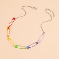 Fashion Personality  Colorful Color Pin Pin Necklace main image 5