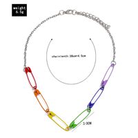 Fashion Personality  Colorful Color Pin Pin Necklace main image 6