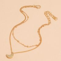 New  Simple Double-layer  Moon Crescent Pendant Anklet main image 5