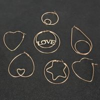 Simple Heart-shaped Love Alloy Earrings main image 5