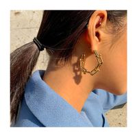 Korean Alloy Lock Earrings main image 1