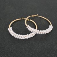 Korean Pearl Woven Earrings main image 5