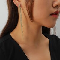 All-match Long Tassel Earrings main image 1