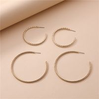 Wholesale Environmental Friendly Alloy Hollow C-shaped 2 Pairs Earrings main image 3
