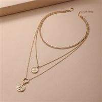 Fashion  Wholesale 3 Sets Of Coin Totem Multilayer Necklace main image 3