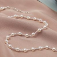Korean  Cute Hand-woven Pearl Necklace main image 4