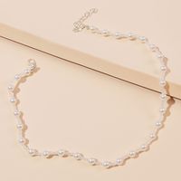 Korean  Cute Hand-woven Pearl Necklace main image 5