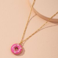 Korean  Light Luxury Sweet Style Cute Donut Necklace main image 1