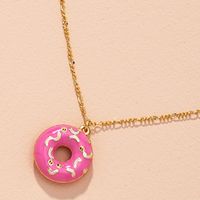 Korean  Light Luxury Sweet Style Cute Donut Necklace main image 5
