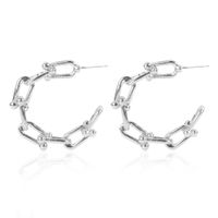 Korean Alloy Lock Earrings sku image 2