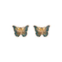 Butterfly Gradient S925 Silver Needle Fashion Earrings sku image 1