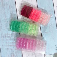 New Creative Gradient Color Elastic Simple  Boxed Candy Color Transparent Phone Line Set main image 4