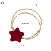 Red Velvet Star Geometric Hair Rope main image 4