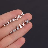 Lady Geometric Plating Stainless Steel Ear Studs main image 6