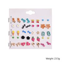 Cute Simple  Korean Color  Earrings Set main image 4