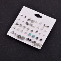 Ethnic Style Geometric Plating Alloy Artificial Gemstones Earrings Ear Studs main image 3