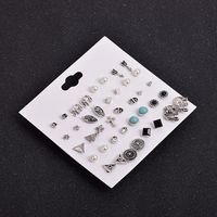 Ethnic Style Geometric Plating Alloy Artificial Gemstones Earrings Ear Studs main image 4