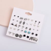 Ethnic Style Geometric Plating Alloy Artificial Gemstones Earrings Ear Studs main image 5