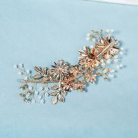 Luxury Handmade Beaded  Alloy Flower Pearl  Side Clip main image 4